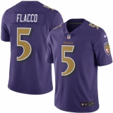 Youth Nike Baltimore Ravens #5 Joe Flacco Limited Purple Rush Vapor Untouchable NFL Jersey