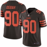 Youth Nike Cleveland Browns #90 Emmanuel Ogbah Limited Brown Rush Vapor Untouchable NFL Jersey