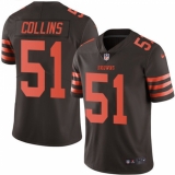 Men's Nike Cleveland Browns #51 Jamie Collins Limited Brown Rush Vapor Untouchable NFL Jersey