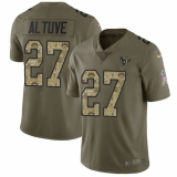 Youth Nike Houston Texans #27 Jose Altuve Limited Olive/Camo 2017 Salute to Service NFL Jersey