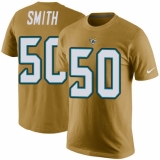 NFL Men's Nike Jacksonville Jaguars #50 Telvin Smith Gold Rush Pride Name & Number T-Shirt
