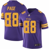 Youth Nike Minnesota Vikings #88 Alan Page Elite Purple Rush Vapor Untouchable NFL Jersey