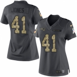 Women's Nike New England Patriots #41 Cyrus Jones Limited Black 2016 Salute to Service NFL Jersey