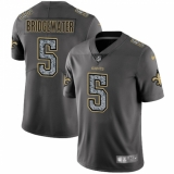 Men's Nike New Orleans Saints #5 Teddy Bridgewater Gray Static Vapor Untouchable Limited NFL Jersey