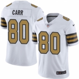 Men's Nike New Orleans Saints #80 Austin Carr Limited White Rush Vapor Untouchable NFL Jersey