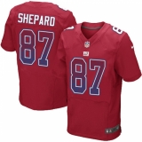 Men's Nike New York Giants #87 Sterling Shepard Elite Red Alternate Drift Fashion NFL Jersey