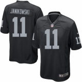 Men's Nike Oakland Raiders #11 Sebastian Janikowski Game Black Team Color NFL Jersey
