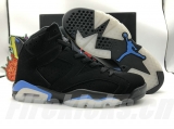 2023.9 Super Max Perfect Air Jordan 6 “Black Blue”Men And Women Shoes -SY (2)