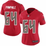 Women's Nike Tampa Bay Buccaneers #64 Kevin Pamphile Limited Red Rush Vapor Untouchable NFL Jersey