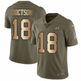 Men's Nike Washington Redskins #18 Josh Doctson Limited Olive/Gold 2017 Salute to Service NFL Jersey