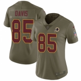 Women's Nike Washington Redskins #85 Vernon Davis Limited Olive 2017 Salute to Service NFL Jersey