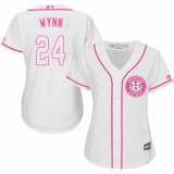 Women's Majestic Houston Astros #24 Jimmy Wynn Replica White Fashion Cool Base MLB Jersey