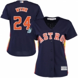 Women's Majestic Houston Astros #24 Jimmy Wynn Replica Navy Blue Alternate Cool Base MLB Jersey