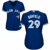 Women's Majestic Toronto Blue Jays #29 Jesse Barfield Replica Blue Alternate MLB Jersey