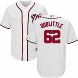 Men's Majestic Washington Nationals #62 Sean Doolittle Replica White Home Cool Base MLB Jersey