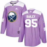 Men's Adidas Buffalo Sabres #95 Justin Bailey Authentic Purple Fights Cancer Practice NHL Jersey