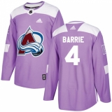 Youth Adidas Colorado Avalanche #4 Tyson Barrie Authentic Purple Fights Cancer Practice NHL Jersey