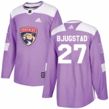 Men's Adidas Florida Panthers #27 Nick Bjugstad Authentic Purple Fights Cancer Practice NHL Jersey
