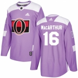 Men's Adidas Ottawa Senators #16 Clarke MacArthur Authentic Purple Fights Cancer Practice NHL Jersey