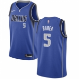 Women's Nike Dallas Mavericks #5 Jose Juan Barea Swingman Royal Blue Road NBA Jersey - Icon Edition