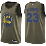 Men's Nike Golden State Warriors #23 Mitch Richmond Swingman Green Salute to Service NBA Jersey