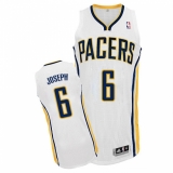 Women's Adidas Indiana Pacers #6 Cory Joseph Authentic White Home NBA Jersey