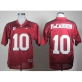 Crimson Tide #10 AJ McCarron Red Embroidered NCAA Jerseys SEC patch