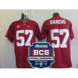 NCAA 2012 BCS National Championship PATCH Alabama Crimson Tide 57 Marcell Dareus Red Jerseys