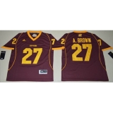 Central Michigan Chippewas #27 Antonio Brown Maroon Stitched NCAA Jersey