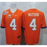 Clemson Tigers #4 Deshaun Watson Orange 1975-1978 Fuller 2016 College Football Playoff National Championship Patch Stitched NCAA Jersey