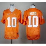 Clemson Tigers #10 Tajh Boyd Orange Pro Combat Stitched NCAA Jersey