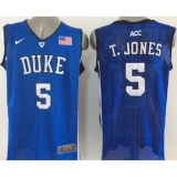 Blue Devils #5 Tyus Jones Royal Blue Basketball New Stitched NCAA Jersey