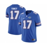 Florida Gators 17 Kadarius Toney Blue College Football Jersey