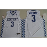 Kentucky Wildcats #3 Edrice Adebayo White Basketball Elite Stitched NCAA Jersey