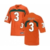 Miami Hurricanes 3 Stacy Coley Orange College Football Jersey