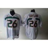 Hurricanes #26 Sean Taylor White Embroidered NCAA Jerseys