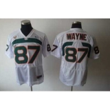 Hurricanes #87 Reggie Wayn White Embroidered NCAA Jerseys