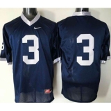 Nittany lions #3 Navy Blue Stitched NCAA Jersey