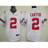Buckeyes #2 Cris Carter White Embroidered NCAA Jersey