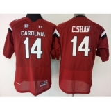 South Carolina Gamecocks 14 C.Shaw Red College Football Jersey