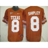 NCAA Texas Longhorns 8 Shpley Orange jerseys