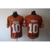 Longhorns #10 Young Orange Embroidered NCAA Jersey