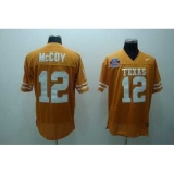 Longhorns #12 Colt McCoy Orange Embroidered NCAA Jersey