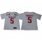 Red Raiders #5 Patrick Mahomes White Limited Stitched College Jersey