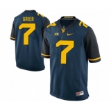 West Virginia Mountaineers 7 Will Grier Navy College Football Jersey