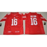 Wisconsin Badgers #16 Russell Wilson Red Under Armour Stitched NCAA Jersey