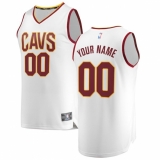 Men's Cleveland Cavaliers Fanatics Branded White Fast Break Custom Replica Jersey - Association Edition