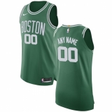 Men's Boston Celtics Nike Green Authentic Custom Jersey - Icon Edition