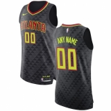 Men's Atlanta Hawks Nike Black Authentic Custom Jersey - Icon Edition