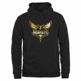 NBA Men's Charlotte Hornets Gold Collection Pullover Hoodie - Black